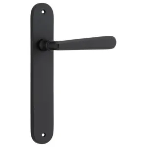 Copenhagen Lever Oval Backplate Matt Black by Iver, a Door Hardware for sale on Style Sourcebook