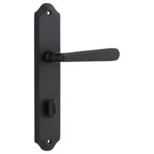 Copenhagen Lever Shouldered Backplate Matt Black by Iver, a Door Hardware for sale on Style Sourcebook