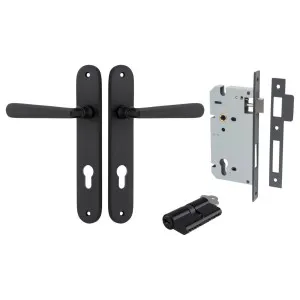 Copenhagen Lever Oval Backplate Entrance Kit w High Security Lock Matt Black by Iver, a Door Hardware for sale on Style Sourcebook