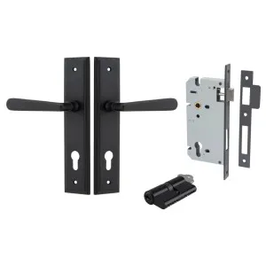 Copenhagen Lever Stepped Backplate Entrance Kit w High Security Lock Matt Black by Iver, a Door Hardware for sale on Style Sourcebook