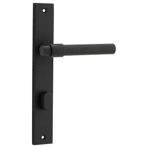 Helsinki Lever Rectangular Backplate Matt Black by Iver, a Door Hardware for sale on Style Sourcebook