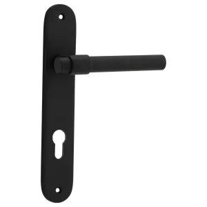 Helsinki Lever Oval Backplate Matt Black by Iver, a Door Hardware for sale on Style Sourcebook