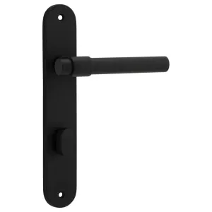 Helsinki Lever Oval Backplate Matt Black by Iver, a Door Hardware for sale on Style Sourcebook