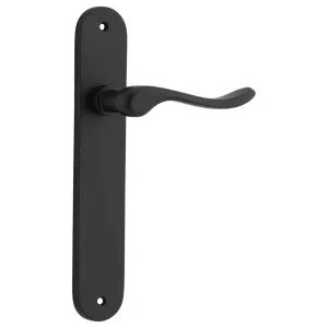 Stirling Lever Oval Backplate Matt Black by Iver, a Door Hardware for sale on Style Sourcebook