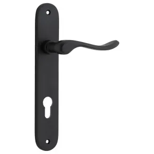 Stirling Lever Oval Backplate Matt Black by Iver, a Door Hardware for sale on Style Sourcebook