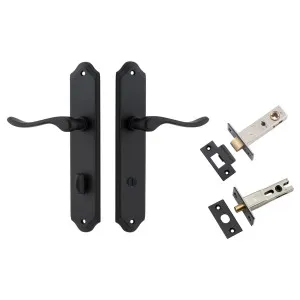 Stirling Lever Shouldered Backplate Privacy Kit w Privacy Turn Matt Black by Iver, a Door Hardware for sale on Style Sourcebook