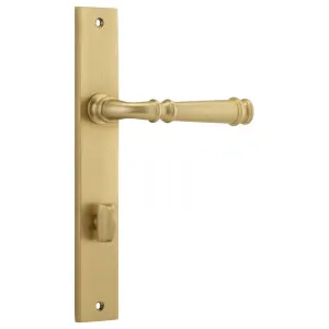 Verona Lever Rectangular Backplate Brushed Brass by Iver, a Door Hardware for sale on Style Sourcebook