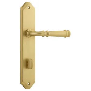 Verona Lever Shouldered Backplate Brushed Brass by Iver, a Door Hardware for sale on Style Sourcebook