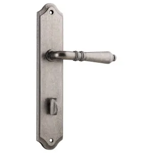 Sarlat Shouldered 85mm Privacy Lever Set, Distressed Nickel by Iver, a Door Hardware for sale on Style Sourcebook