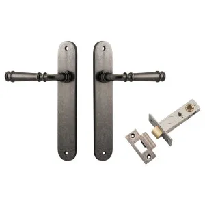 Verona Lever Oval Backplate Passage Kit Distressed Nickel by Iver, a Door Hardware for sale on Style Sourcebook