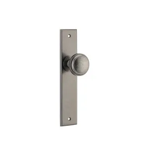 Paddington Knob Distressed Nickel Chamfered Backplate by Iver, a Door Hardware for sale on Style Sourcebook