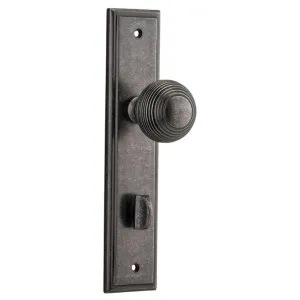 Guildford Knob Stepped Backplate Distressed Nickel by Iver, a Door Hardware for sale on Style Sourcebook