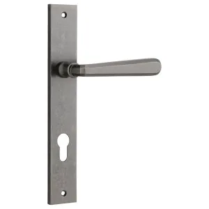 Copenhagen Lever Rectangular Backplate Distressed Nickel by Iver, a Door Hardware for sale on Style Sourcebook