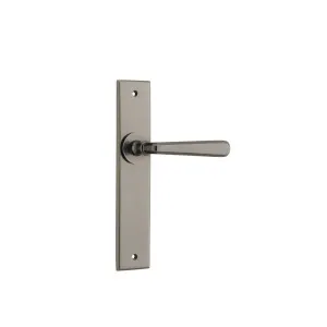 Copenhagen Lever Distressed Nickel Chamfered Backplate by Iver, a Door Hardware for sale on Style Sourcebook