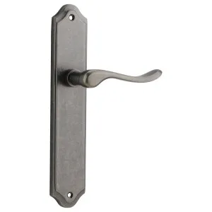 Stirling Lever Shouldered Backplate Distressed Nickel by Iver, a Door Hardware for sale on Style Sourcebook