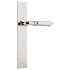 Sarlat Rectangular Lever Latch Set, Polish Nickel by Iver, a Door Hardware for sale on Style Sourcebook