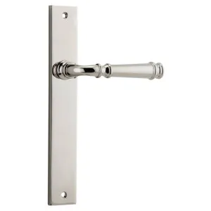 Verona Lever Rectangular Backplate Polished Nickel by Iver, a Door Hardware for sale on Style Sourcebook