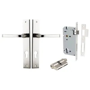 Annecy Lever Rectangular Backplate Entrance Kit w High Security Lock Polished Nickel by Iver, a Door Hardware for sale on Style Sourcebook