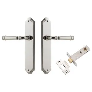 Verona Lever Shouldered Backplate Passage Kit Polished Nickel by Iver, a Door Hardware for sale on Style Sourcebook