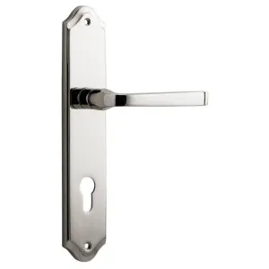 Annecy Lever Shouldered Backplate Polished Nickel by Iver, a Door Hardware for sale on Style Sourcebook