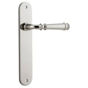 Verona Lever Oval Backplate Polished Nickel by Iver, a Door Hardware for sale on Style Sourcebook