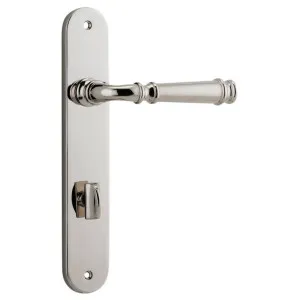 Verona Lever Oval Backplate Polished Nickel by Iver, a Door Hardware for sale on Style Sourcebook