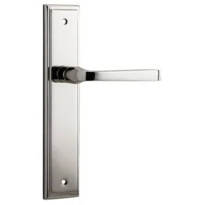 Annecy Lever Stepped Backplate Polished Nickel by Iver, a Door Hardware for sale on Style Sourcebook