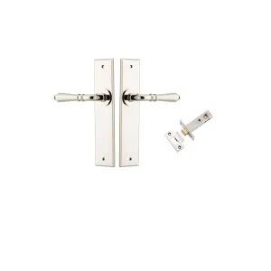 Sarlat Lever Chamfered Backplate Passage Kit Polished Nickel by Iver, a Door Hardware for sale on Style Sourcebook