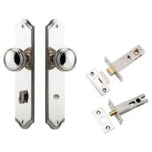 Paddington Knob Shouldered Backplate Privacy Kit w Privacy Turn Polished Nickel by Iver, a Door Hardware for sale on Style Sourcebook