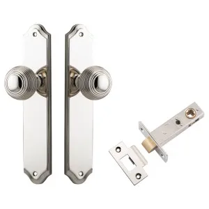 Guildford Knob Shouldered Backplate Passage Kit Polished Nickel by Iver, a Door Hardware for sale on Style Sourcebook