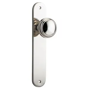 Paddington Knob Oval Backplate Polished Nickel by Iver, a Door Hardware for sale on Style Sourcebook
