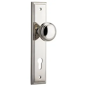 Paddington Knob Stepped Backplate Polished Nickel by Iver, a Door Hardware for sale on Style Sourcebook