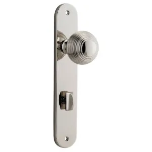 Guildford Knob Oval Backplate Polished Nickel by Iver, a Door Hardware for sale on Style Sourcebook