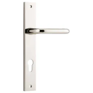 Oslo Lever Rectangular Backplate Polished Nickel by Iver, a Door Hardware for sale on Style Sourcebook