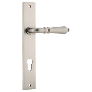 Sarlat Rectangular 85m Euro Lever Set, Sat Nickel by Iver, a Door Hardware for sale on Style Sourcebook