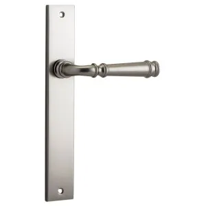 Verona Lever Rectangular Backplate Satin Nickel by Iver, a Door Hardware for sale on Style Sourcebook