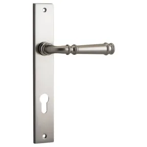 Verona Lever Rectangular Backplate Satin Nickel by Iver, a Door Hardware for sale on Style Sourcebook