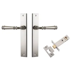 Verona Lever Rectangular Backplate Passage Kit Satin Nickel by Iver, a Door Hardware for sale on Style Sourcebook