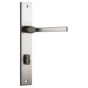 Annecy Lever Rectangular Backplate Satin Nickel by Iver, a Door Hardware for sale on Style Sourcebook