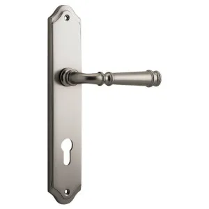 Verona Lever Shouldered Backplate Satin Nickel by Iver, a Door Hardware for sale on Style Sourcebook