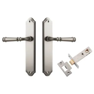 Verona Lever Shouldered Backplate Passage Kit Satin Nickel by Iver, a Door Hardware for sale on Style Sourcebook