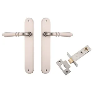 Sarlat Lever Oval Backplate Passage Kit Satin Nickel by Iver, a Door Hardware for sale on Style Sourcebook