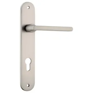 Baltimore Oval 85mm Euro Lever Set, Satin Nickel by Iver, a Door Hardware for sale on Style Sourcebook
