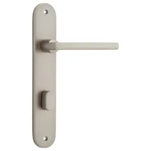 Baltimore Oval 85mm Privacy Lever Set, Sat Nickel by Iver, a Door Hardware for sale on Style Sourcebook