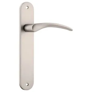 Oxford Oval Lever Latch Set, Satin Nickel by Iver, a Door Hardware for sale on Style Sourcebook