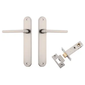 Baltimore Lever Oval Backplate Passage Kit Satin Nickel by Iver, a Door Hardware for sale on Style Sourcebook