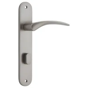 Oxford Oval 85mm Privacy Lever Set, Satin Nickel by Iver, a Door Hardware for sale on Style Sourcebook