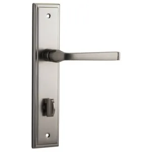 Annecy Lever Stepped Backplate Satin Nickel by Iver, a Door Hardware for sale on Style Sourcebook