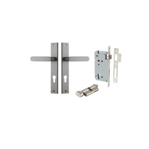Bronte Lever Rectangular Backplate Entrance Kit w High Security Lock Satin Nickel by Iver, a Door Hardware for sale on Style Sourcebook