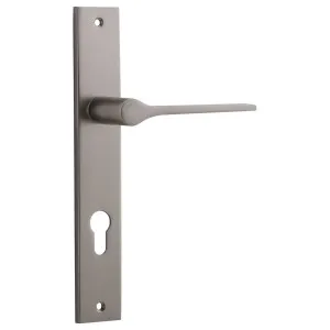 Como Lever Satin Nickel Rectangular Backplate by Iver, a Door Hardware for sale on Style Sourcebook